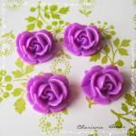 6 Resin Roses Cabochons Flower Accessory 18x17x8mm