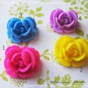 36 Mixed colors -you choose the color and how many- Resin Roses Cabochons Flower Accessory 18x17x8mm