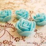 18 Resin Roses Cabochons Flower Accessory..