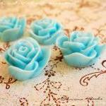 18 Resin Roses Cabochons Flower Accessory..